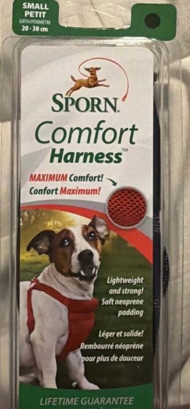 Sporn Comfort Dog Harness Small red Neoprene 8-15 lbs 8-12” NEW